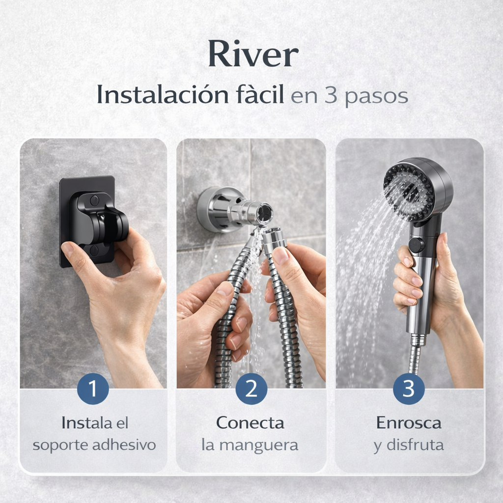 AquaZen™ – Ducha Masajeadora de Alta Presión