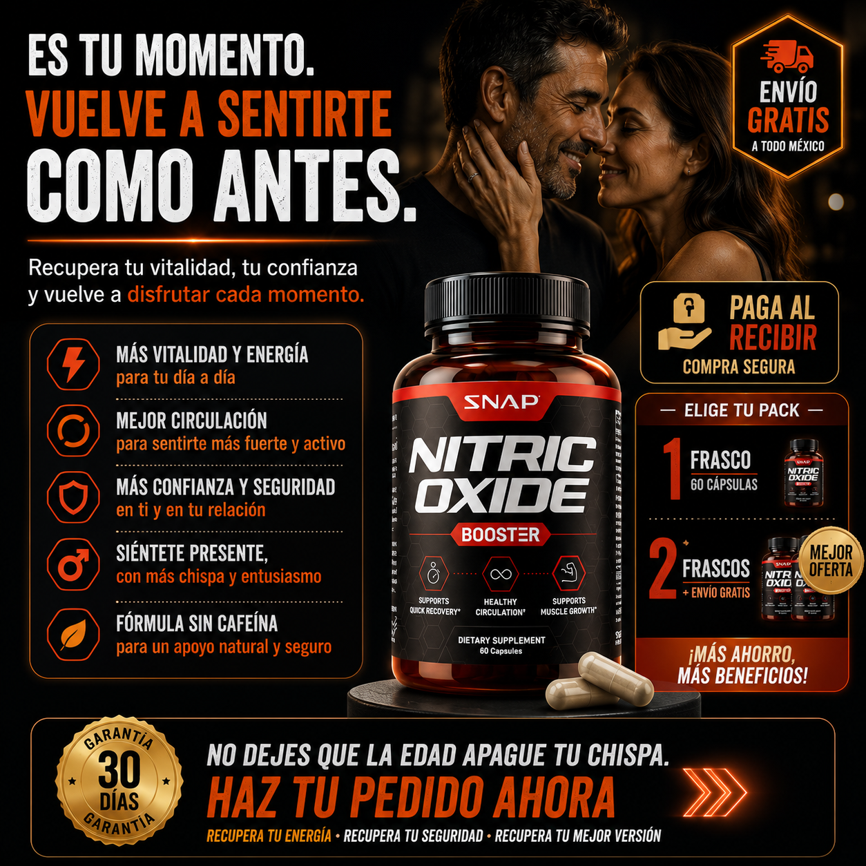 Oxido Nitrico 40+ /Confianza Masculina(60 Cáp)