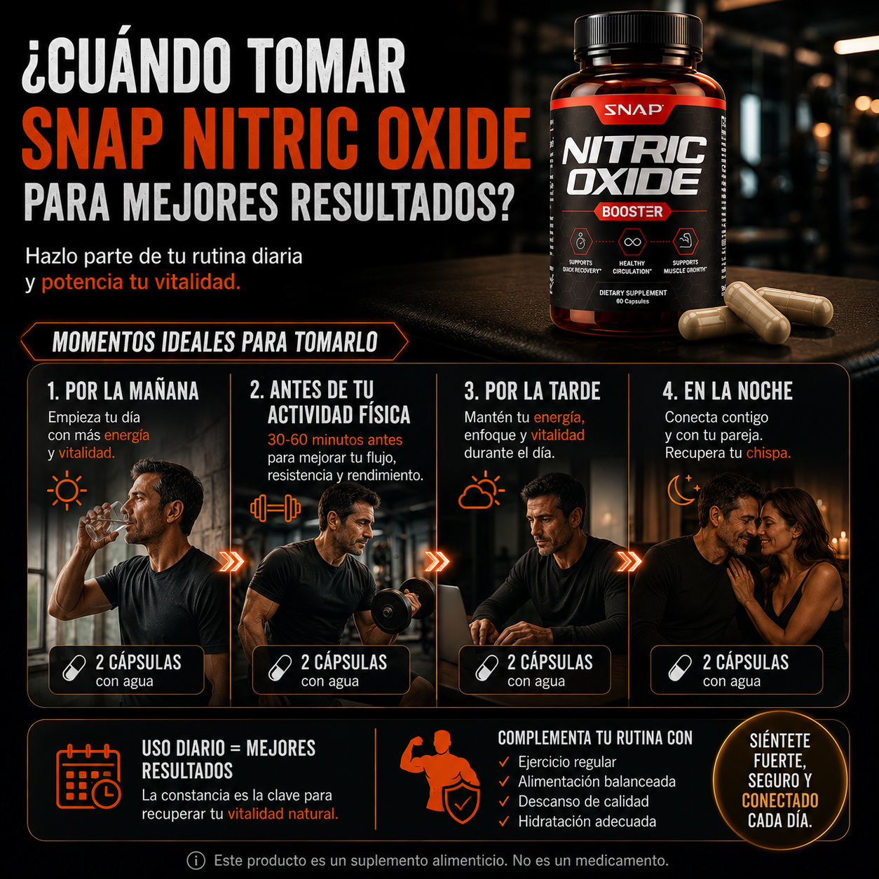 Oxido Nitrico 40+ /Confianza Masculina(60 Cáp)