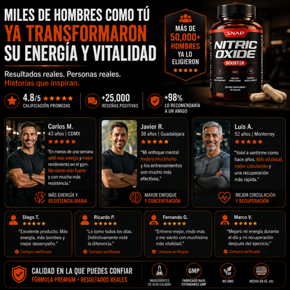 Oxido Nitrico 40+ /Confianza Masculina(60 Cáp)