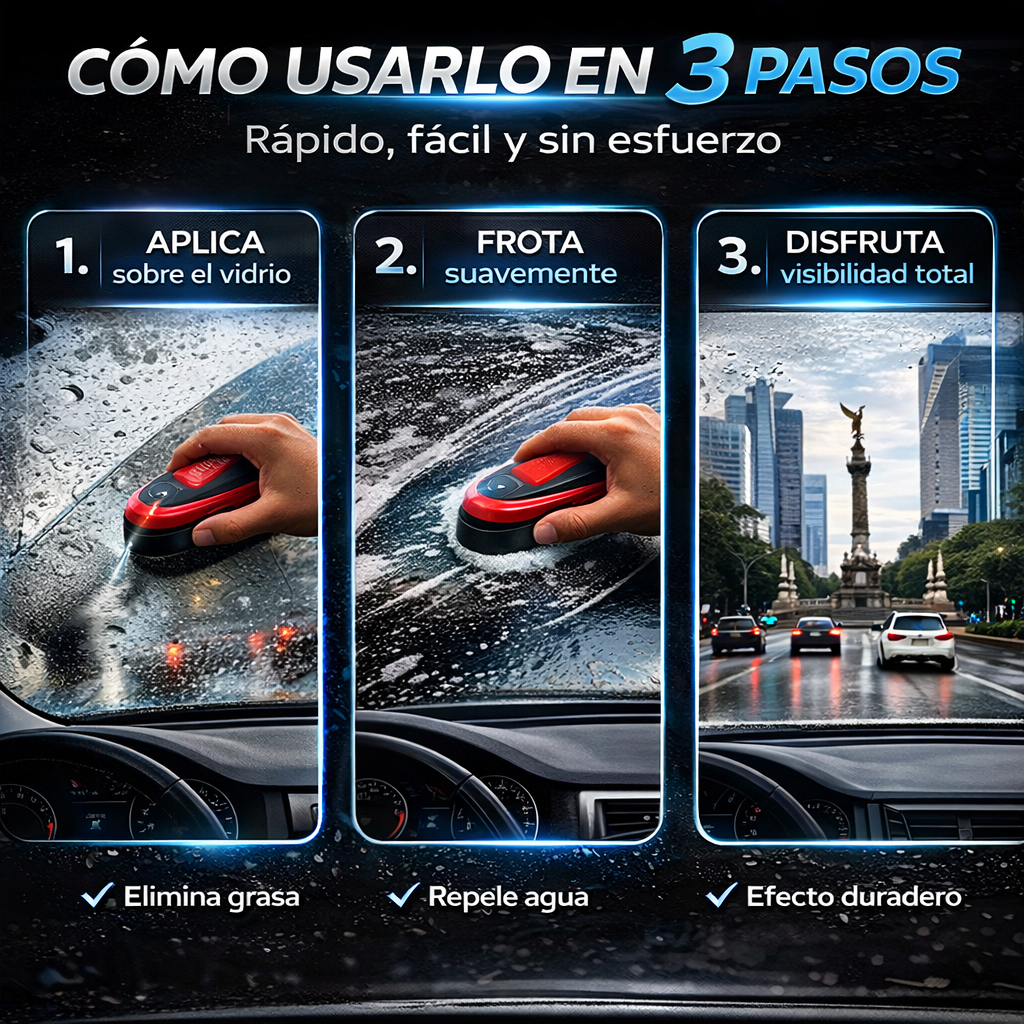 CLEARDRIVE™|LimpiadorAnti-Grasa con Efecto Repelente de Agua