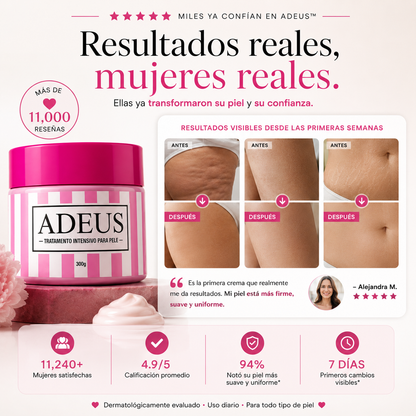 ADEUS® Crema Intensiva Reafirmante y Tonificante 300g