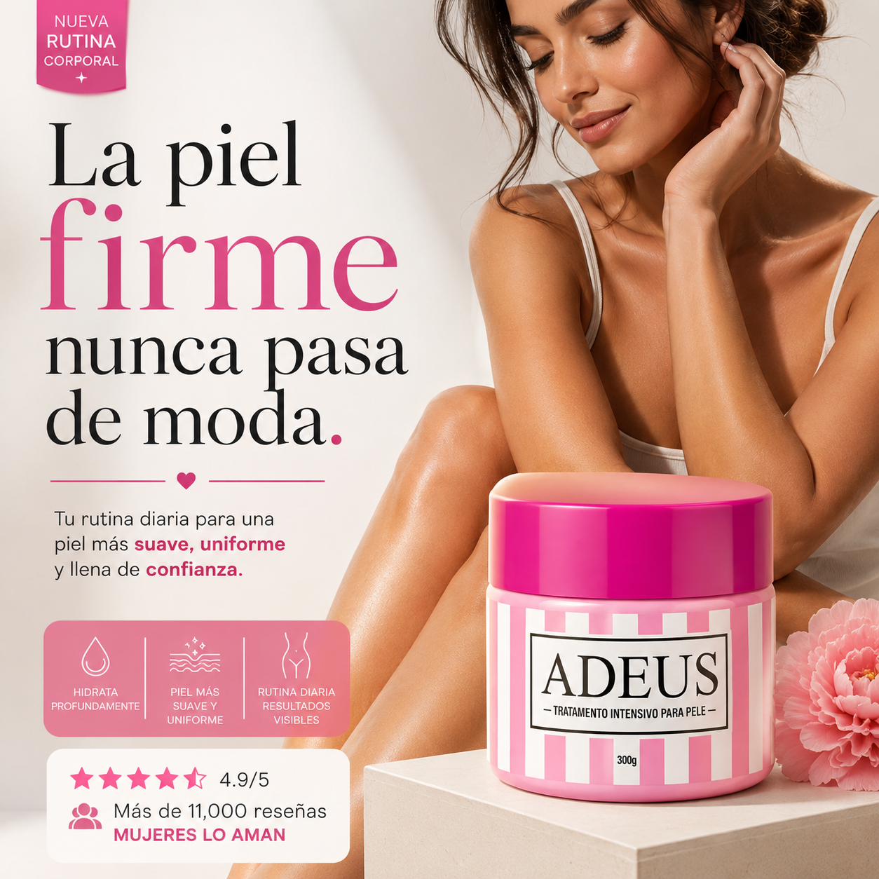 ADEUS® Crema Intensiva Reafirmante y Tonificante 300g