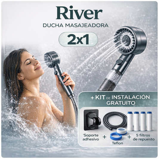 AquaZen™ – Ducha Masajeadora de Alta Presión