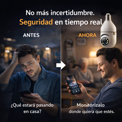 VigiLux 360° WiFi-Cámara Foco Robótica