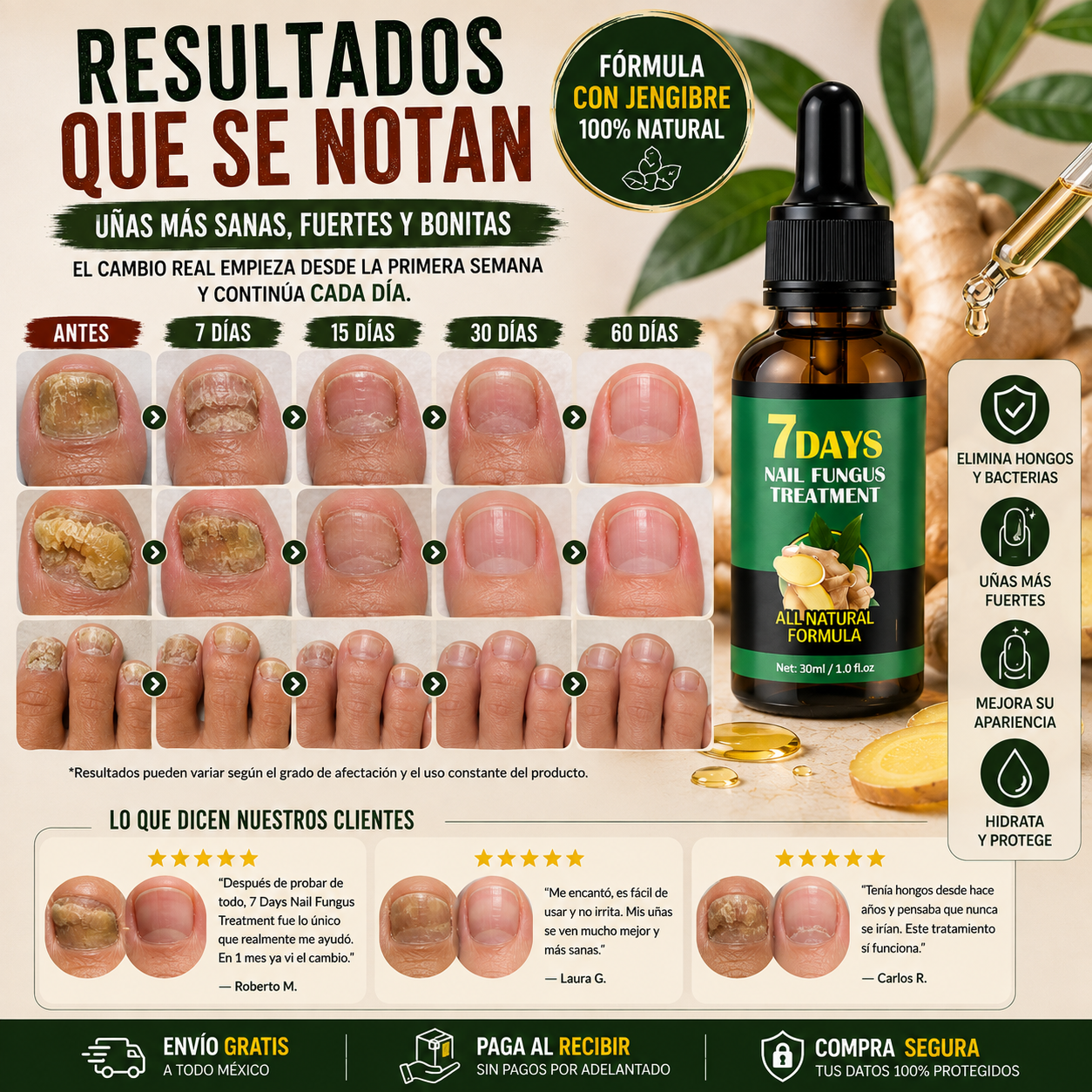 GingerNails™ - Sérum Fortalecedor de Uñas