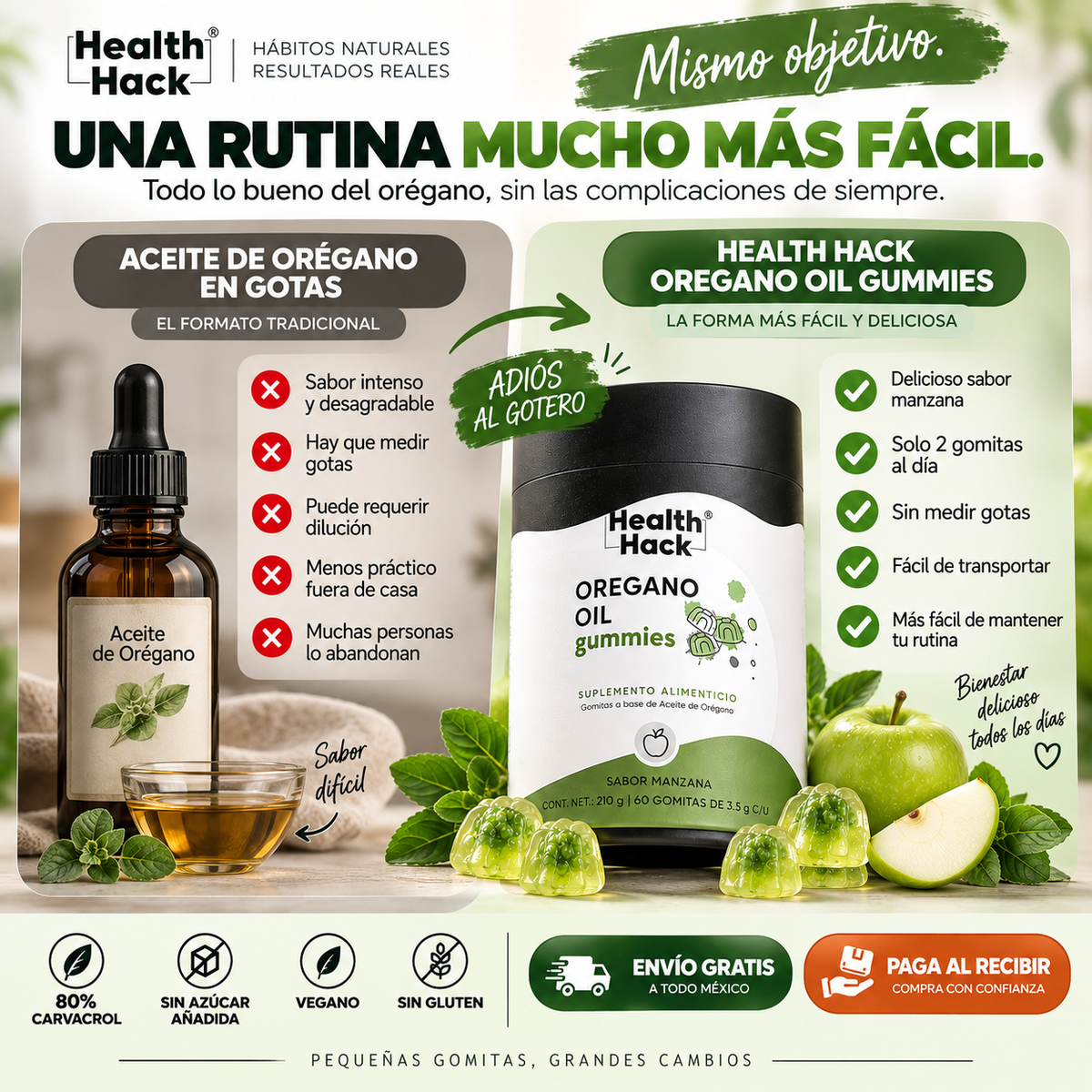 GomiOrégan® Sabor Manzana | 60 Gomitas