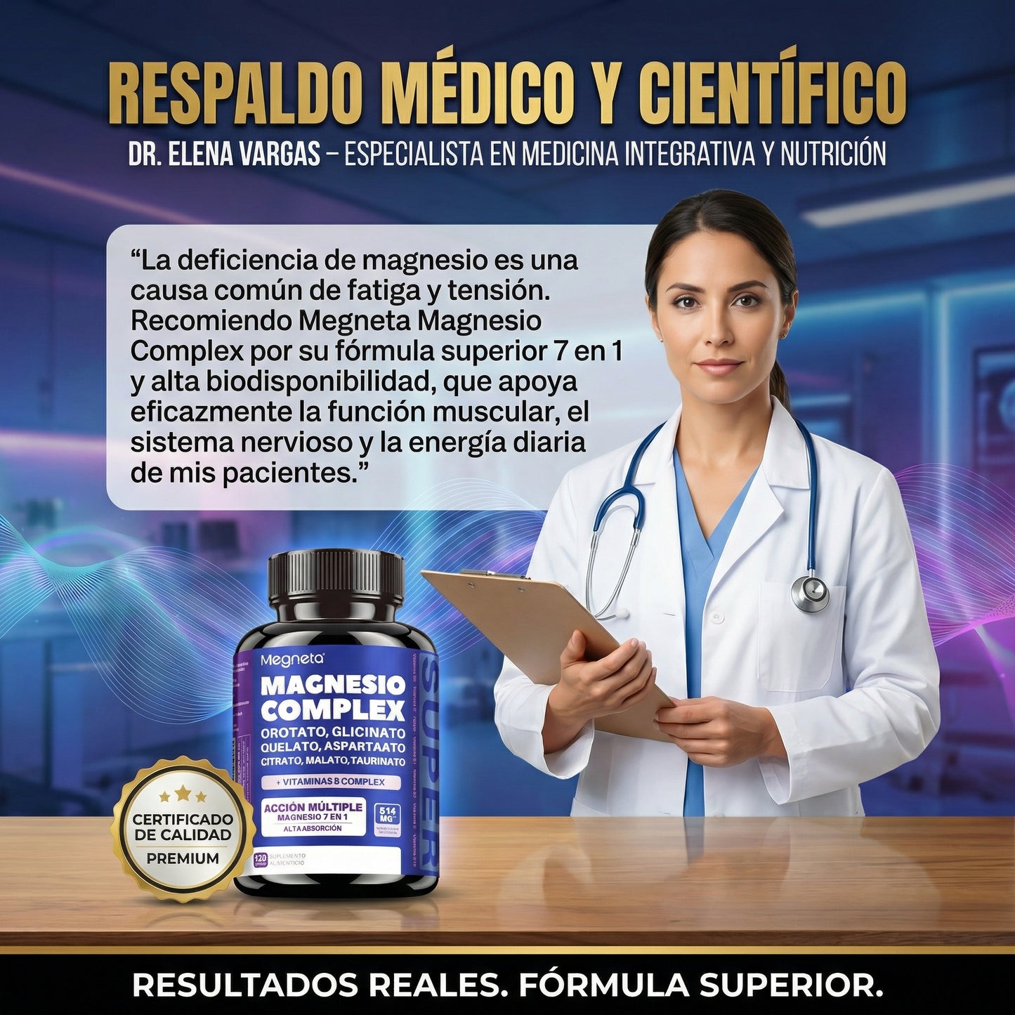 Magnesio Complex 7 en 1 + Vitaminas B (60Cap)