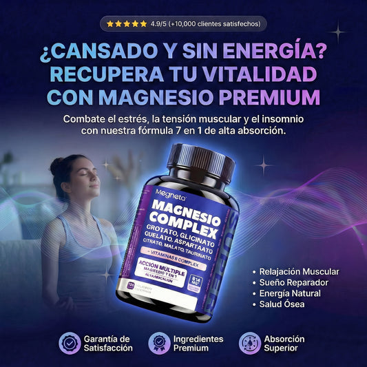 Magnesio Complex 7 en 1 + Vitaminas B (60Cap)