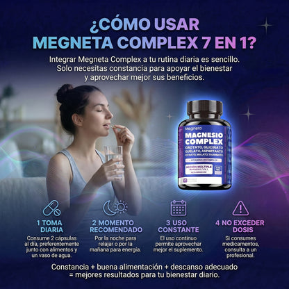 Magnesio Complex 7 en 1 + Vitaminas B (60Cap)
